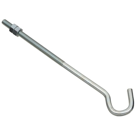 National Hardware National Hardware Zinc-Plated Silver Steel 10 in. L Hook Bolt 135 lb 1 pk N221-705